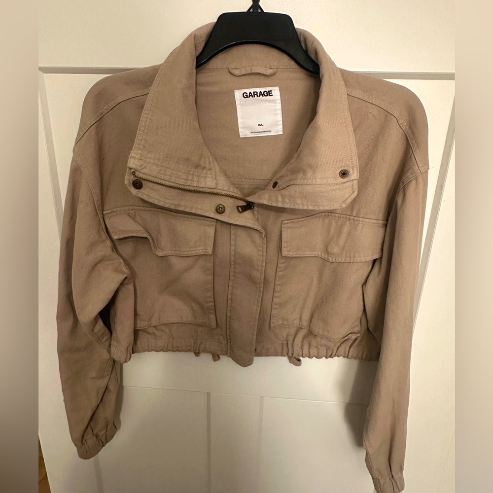 Garage cropped twill jacket